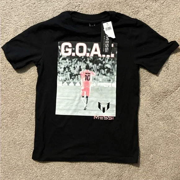 MESSI G.O.A.T. 🐐 Youth Size Large T-Shirt NWT - Picture 1 of 2
